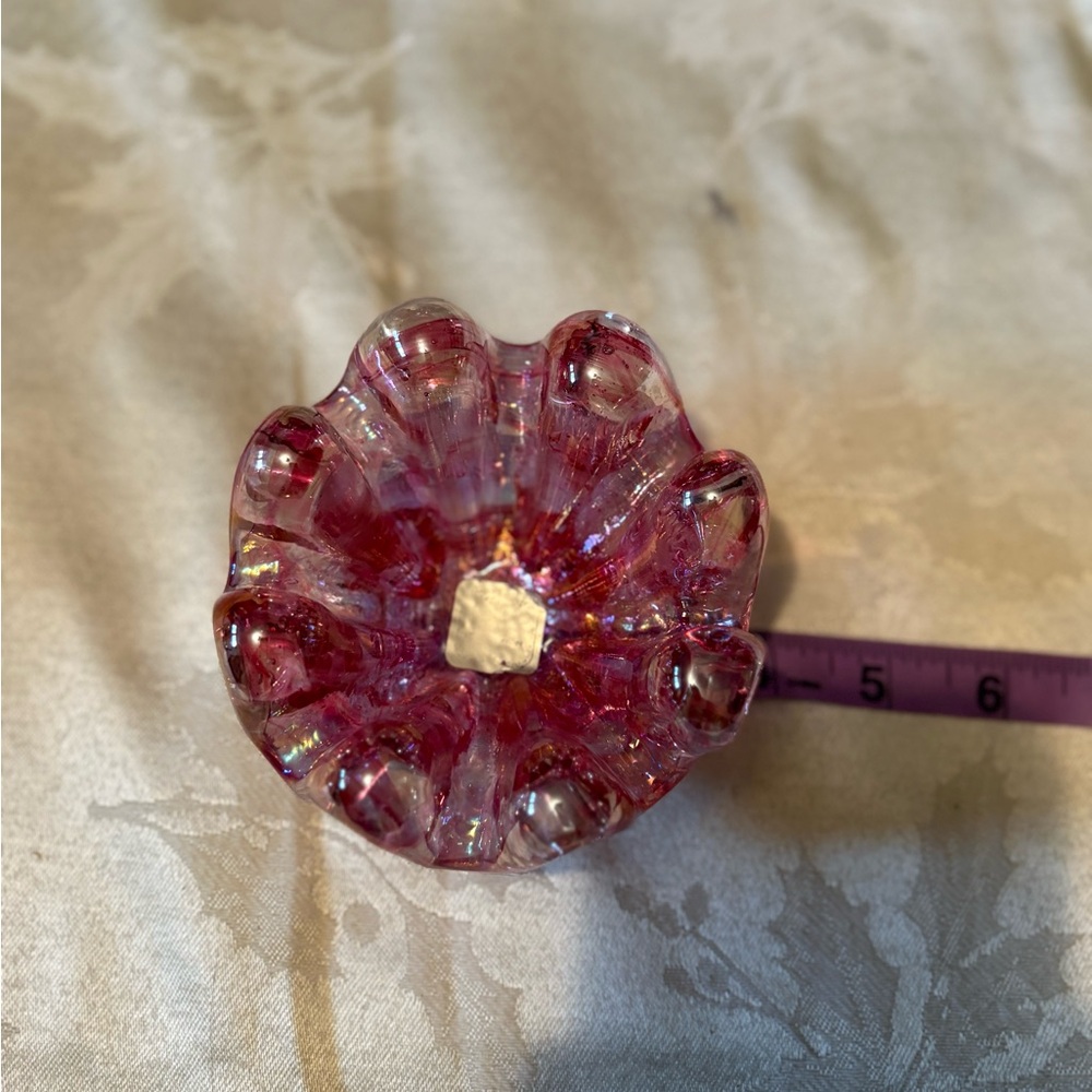 Vintage Pink Glass Decorative Bowl